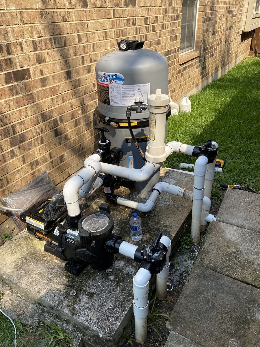New Jandy pump and filter installed