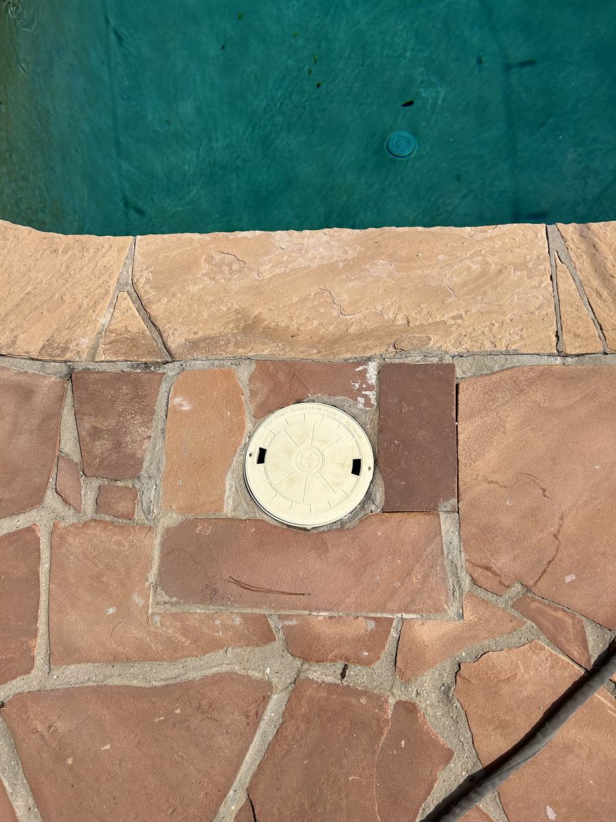Skimmer housing before repair