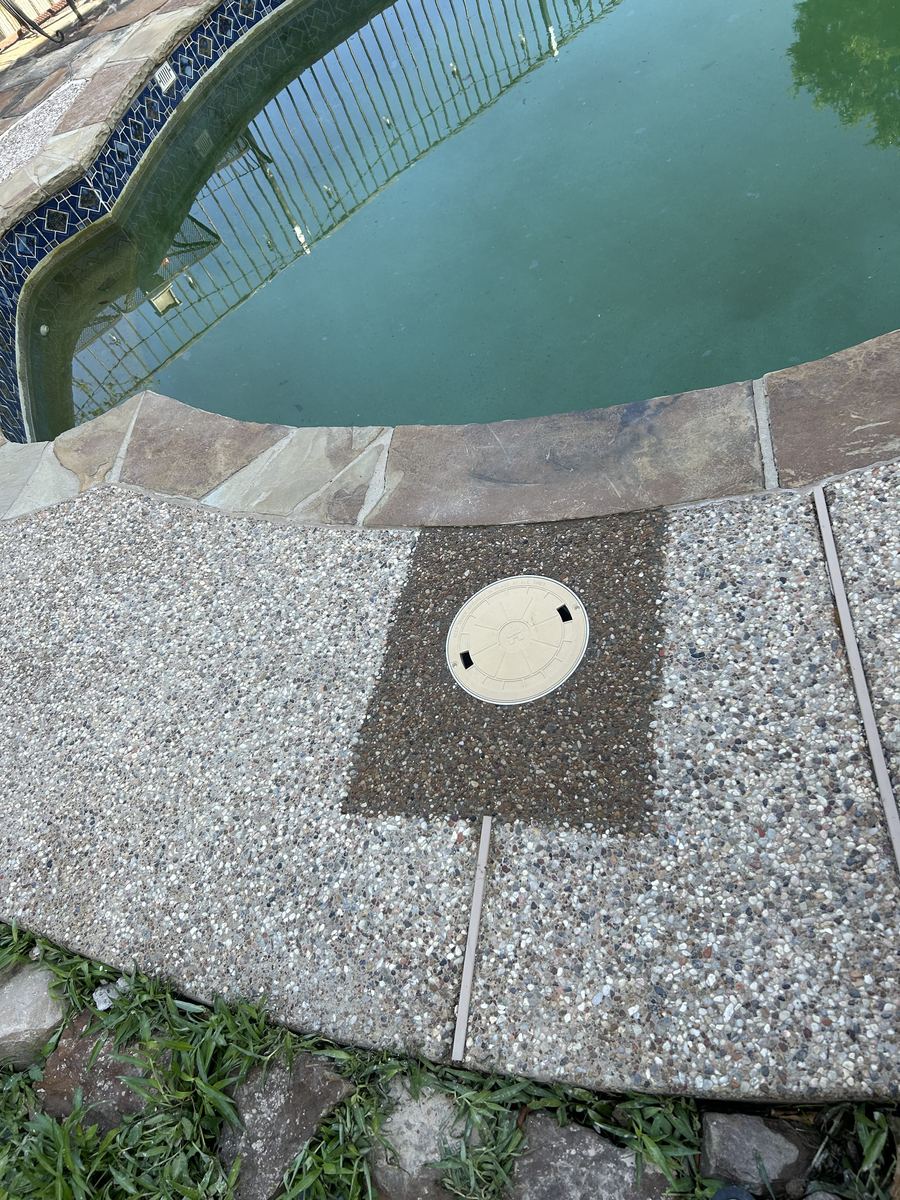 Pool after repair complete