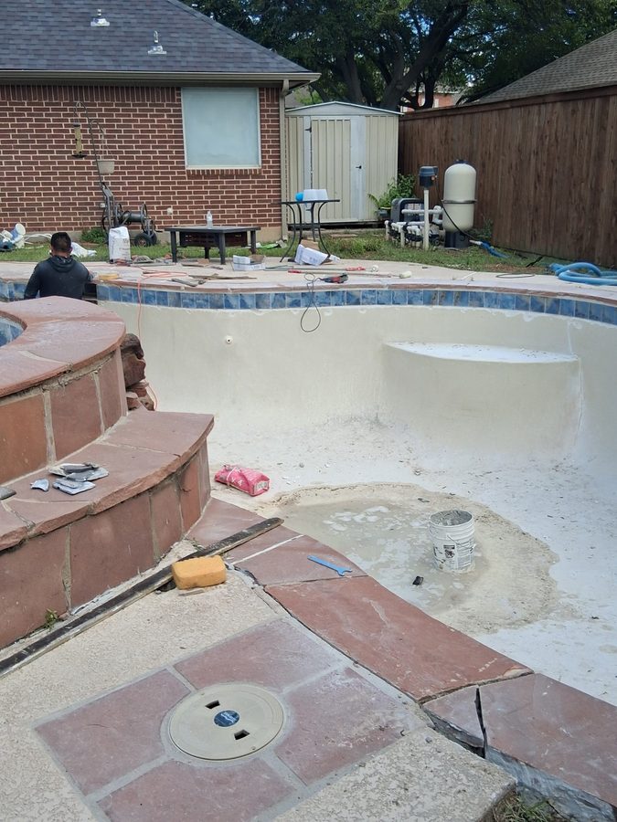 Tile and coping work