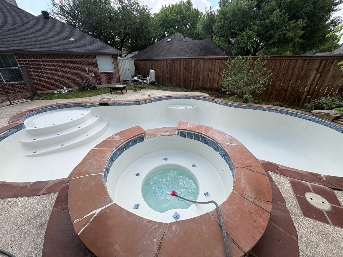 Pool beginning to fill