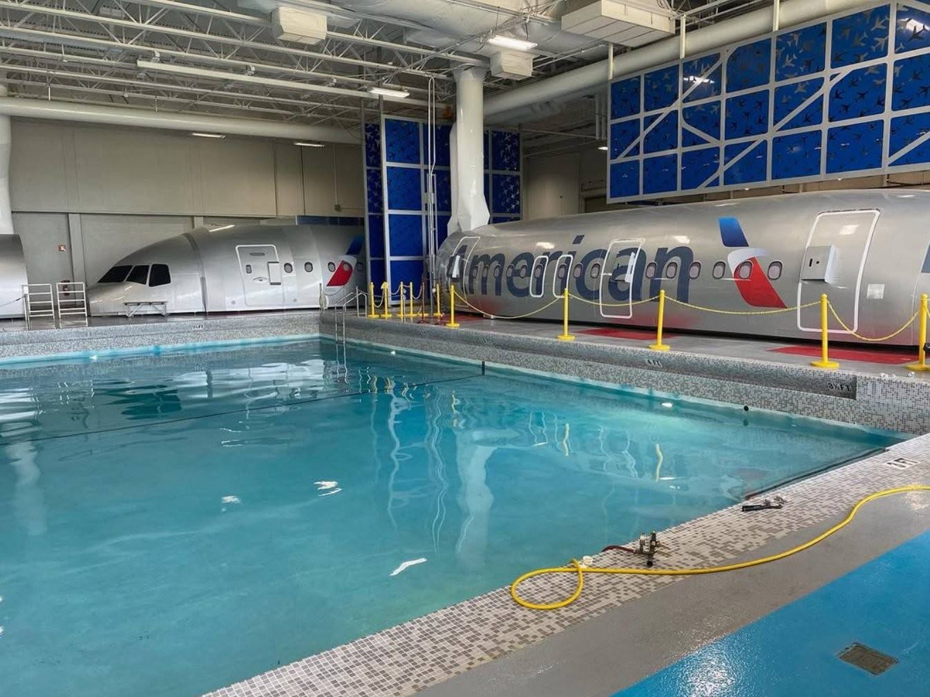 American Airlines training facility pool serviced by Excelsior Pool Services